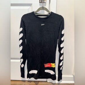 Off-White Black and White Long Sleeve Tee